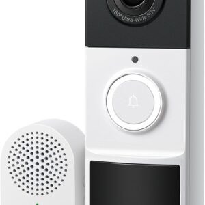TP-Link Tapo Smart Video Doorbell Camera Wireless with Chime, 2K with Full Color Night Vison & Spotlights, No Monthly Fee, Ring Call, 160° Ultra-Wide View, Free AI Detection, Local Storage (D210)