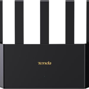 Tenda AX3000 WiFi Router Dual Band Wireless Router with 5 * 6dBi High-Gain Antennas, High Speed WiFi 6 Router with 4 Gigabit Ports, Vertical Design for Dissipation,Support WPA3, VPN(RX12L Pro)