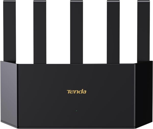 Tenda AX3000 WiFi Router Dual Band Wireless Router with 5 * 6dBi High-Gain Antennas, High Speed WiFi 6 Router with 4 Gigabit Ports, Vertical Design for Dissipation,Support WPA3, VPN(RX12L Pro)