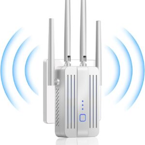 WiFi Extender Signal Booster for Home: Internet Repeater Range Covers Up to 9995 Sq.ft and 45+ Devices for House Wireless Office Basement Room