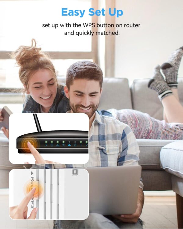 WiFi Extenders Signal Booster for Home Long Range Up to 12880 sq. ft & 105 Devices, WiFi Extender Signal Booster, Internet Extender WiFi Booster, Long Range WiFi Extender, 1200Mbps WiFi Extender - Image 2
